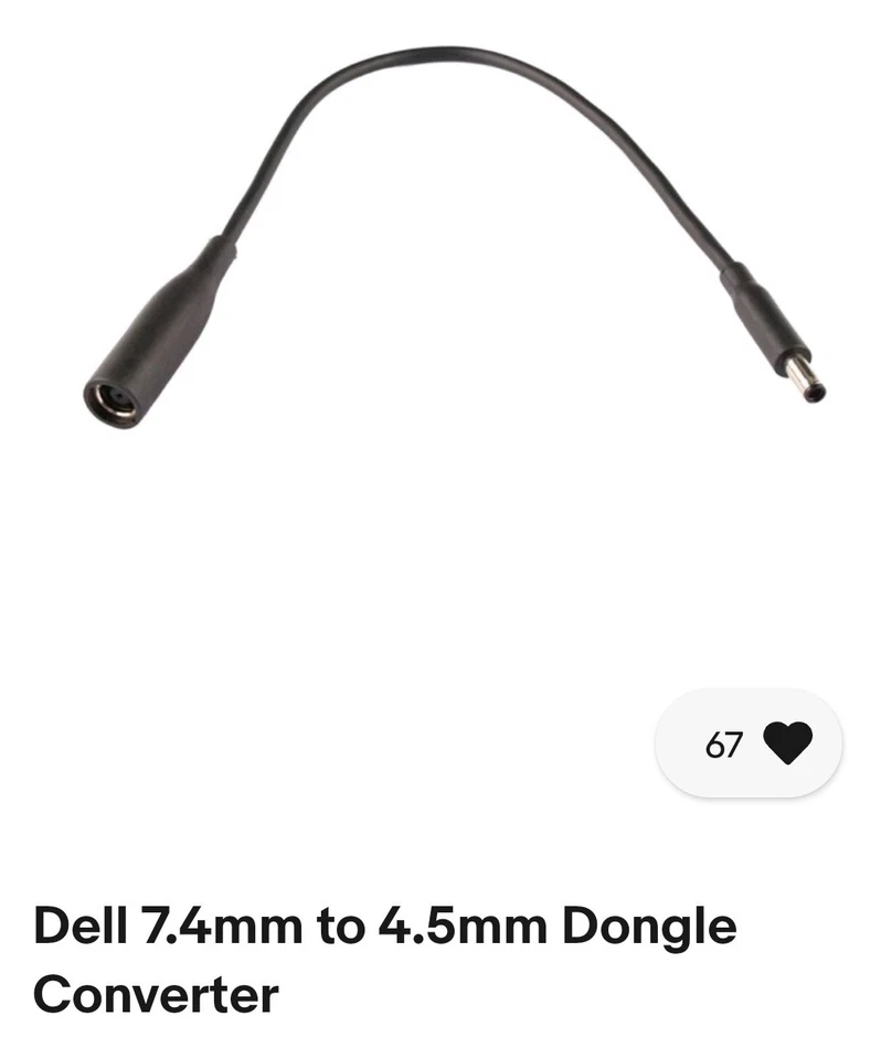 Adaptador de cargador HP Dell Foto 1 de 1