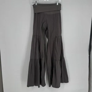 XCVI Wearables pants small S gray high rise tiered flare palazzo boho festival - Picture 1 of 6