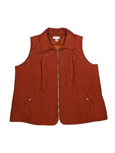 CJ Banks Women's 3X Vest Quilted Full Zip Up Plus Size Zipped Pockets Casual - Picture 1 of 8