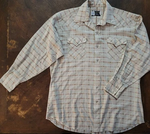 Vintage Panhandle Slim Button Shirt Large Pearl Snap Flap Pocket Western Wear - Picture 1 of 10