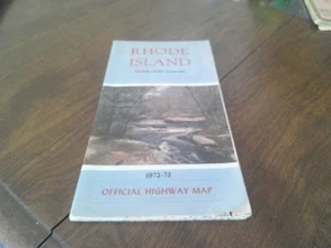 VINTAGE 1972-73 RHODE ISLAND OFFICIAL ROAD MAP. - Bild 1 von 1