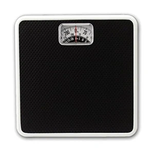 Analoge Waage für Körpergewicht, drehbares Zifferblatt, 300 Pfund Kapazität, schwarz strukturiert... - Bild 1 von 4