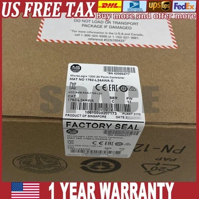AB 1762-L24AWA MicroLogix 1200 24 Pt Controller PLC 1762L24AWA New US Free Tax - Image 1 of 2