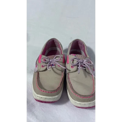 Zapatos de barco Sperry Top Sider rosa floral cuero tostado con cordones para mujer 6 Foto 1 de 4