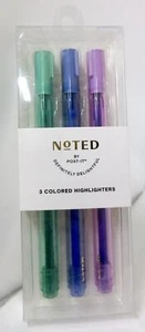 Noted by Post-It - Green, Blue & Purple Colored Highlighters - Picture 1 of 2