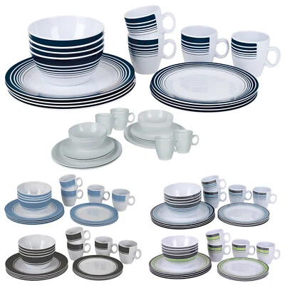 BO-CAMP Melamin Geschirr Set 16tlg - Camping Essgeschirr Reise Picknick Teller - Bild 1 von 4