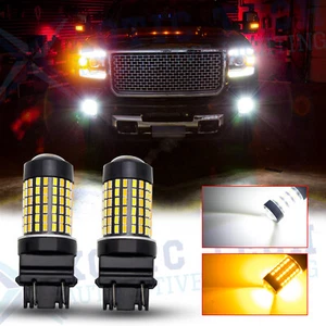 For GMC Sierra 1500 2500 HD 99-13 White Amber Switchback LED Turn Signal Light - Foto 1 di 11