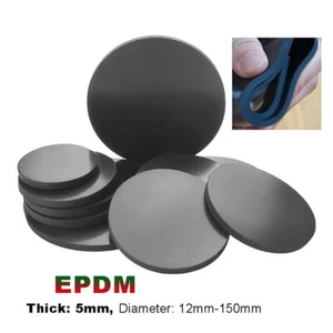 Round Solid EPDM Rubber Disc Discs Pads | Diameter: 12mm-150mm | Thickness 5mm - Picture 1 of 7