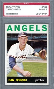 1964 Topps #537 PSA 9 Dan Osinski Angels 537 - Picture 1 of 2