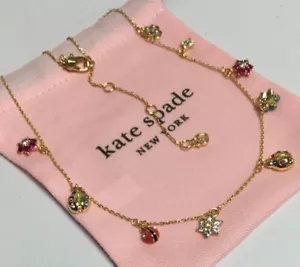 Kate Spade Nueva York Naturaleza Paseo Ladybug Dije Collar con Bolsa para el Polvo KS Nuevo - Imagen 1 de 12