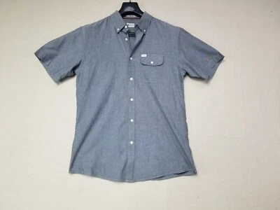 Matix Button Up Shirt Gray Short Sleeve Cotton Men's Size Large  - Image 1 of 4