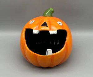Magenta Rae Dunn Halloween Naranja Calabaza Jack O'Lantern Candy Bowl Plato Nuevo Difícil de Encontrar - Imagen 1 de 8