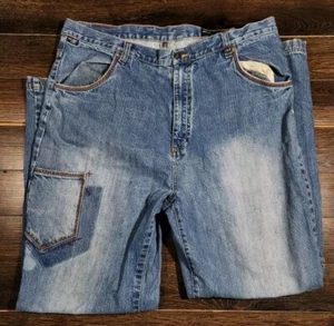 Mens 40x34Phat Farm Double Knee Baggy Jeans Size 90s South Pole JNCO - Picture 1 of 4