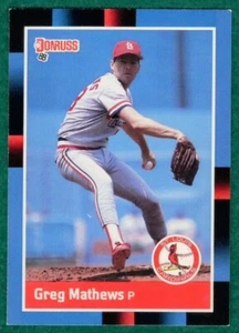 Greg Mathews - 1988 Donruss #84 - St. Louis Cardinals Baseball Card - Picture 1 of 2