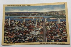 San Francisco’s Business District & Bay Postcard (D3) - Picture 1 of 2