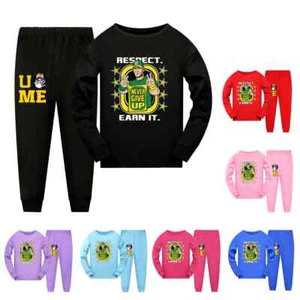 Children Pyjamas Boys Never Give Up Long Sleeve Sleepwear Pajamas Home Wear - Picture 1 of 28