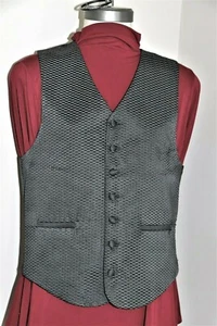 Bill Blass 'Signature' Waistcoat Vest Men's M Steampunk Adjustable, Gray, NWOT! - Picture 1 of 6