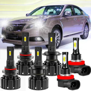 For Subaru Legacy 2010-2014 6000K 6X LED Headlight High Low Beam + Fog Light A+ - Picture 1 of 18
