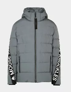 Brand new, genuine grey Moose Knuckles Naufrage Tape Puffer Jacket size S RRP775 - Picture 1 of 12
