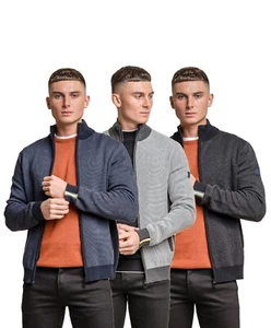 Chaqueta ajustada tejida ojo de pájaro texturizada para hombre - Blazer de algodón para informal y elegante - Imagen 1 de 12