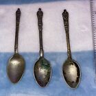 Set a three religious teaspoons silver coloured 4 inches popes church?
