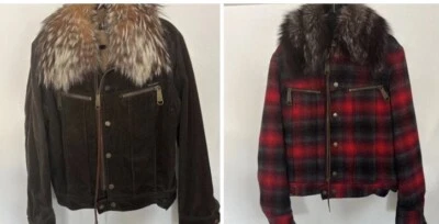 2 DOLCE & GABBANA 跑道复古毛皮夹克外套复古 — 第 1/4 张图片