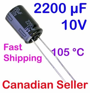 1/5/10 pcs 2200uF 10V 10x16mm 105C Panasonic HD For LCD TV LED STEREO - Picture 1 of 1