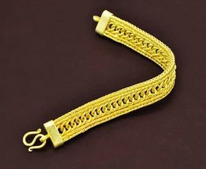 Thai Baht Gold Kette Armband Asien Vintage Gold Damen Schmuck Valentinstag Geschenk - Bild 1 von 7