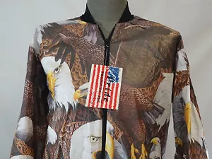Giacca frangivento PRIDE American Eagle Bird Tyvek stampa animale taglia M L XL XXL - Foto 1 di 5
