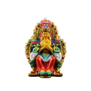Feng Shui Tíbet Budismo Tibetano Estatua Buda Maitreya - Imagen 1 de 4