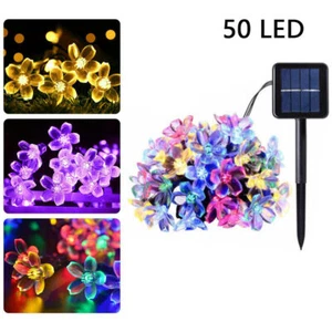 30 LED String Lights Solar Flower 8 Modes Waterproof Outdoor Garden Party Decor - Picture 1 of 14