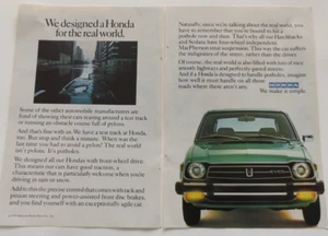 VTG.AD 80S Honda CVCC Green AUTO. Wet Road American Honda Motor Company INC. - Picture 1 of 12