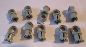 Lego 4273 x10 Technic Light Gray Axle Pin Connector Toggle Joint Toothed MOC A31 - Imagen 1 de 1