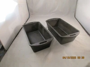 2 LODGE Cast Iron Bakeware Loaf Pans 8.5 x 4.5 USA used very good condition - Picture 1 of 5