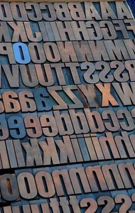 letterpress wood printing blocks 188pcs 2.83" tall wooden type woodtype alphabet - Picture 1 of 10