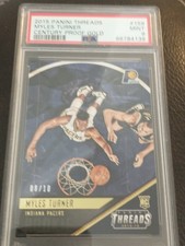 2015 Panini Threads Gold Century Proof Myles Turner Gold RC #08/10 PSA 9 POP 1 