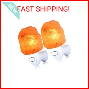 2 Pack Himalayan Natural Salt Lamp Night Light Plug in, Certificated 360 Degree - Picture 1 of 2