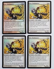 MTG 4 x Kor Hookmaster Playset (1 foil), NM, Creature, Zendikar