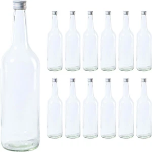 Glasflaschen Gera 1 Liter Flasche Schraubverschluss Saftflaschen Milchflasche Öl - Bild 1 von 3