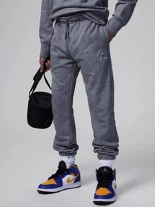 Jordan Essentials Fleece Kids Boys Gray Pants 95A906-GEH - Picture 1 of 5