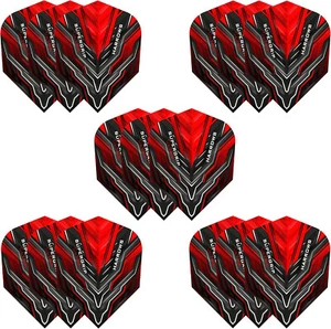 5 Sets (15) Dart Flights Harrows Supergrip Ultra Standard Extra Strong Red - Picture 1 of 3
