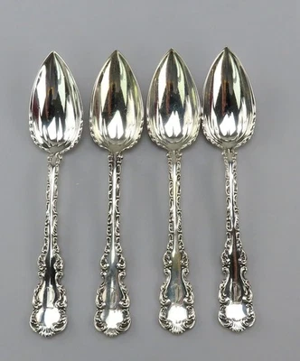 4 cucharas antiguas de cítricos Whiting Luis XV T mono 5 1/4 pulgadas Foto 1 de 4