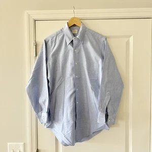 Vintage Brooks Brothers Brooksgate Oxford Shirt 15.5 / 32 Blue USA - Picture 1 of 9