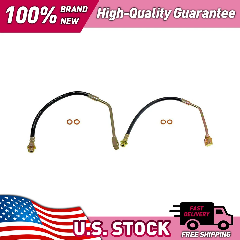 Línea de freno de manguera hidráulica de freno delantero compatible con Chevrolet K1500 1994 1995 1996 1997 Foto 1 de 1