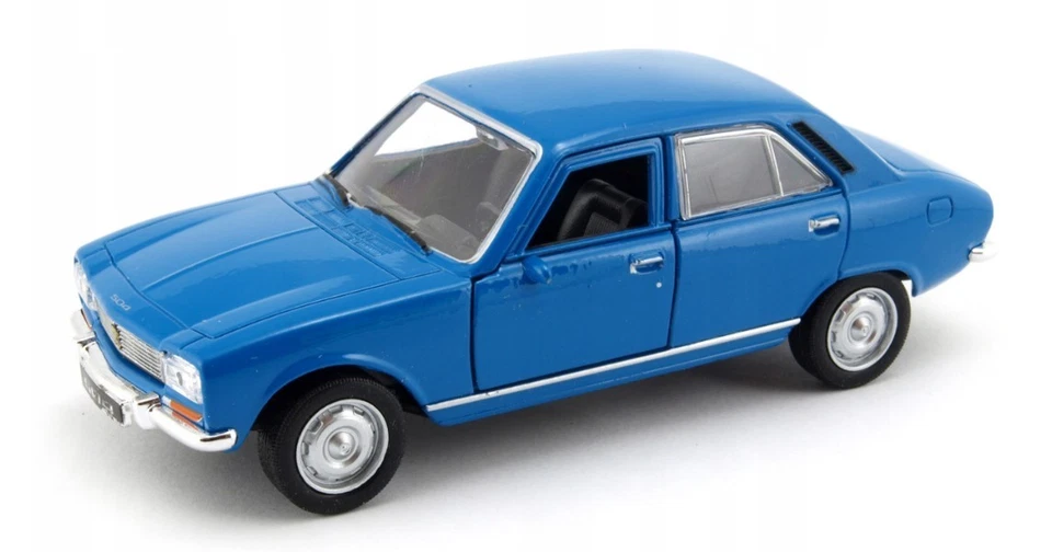 Welly 1975 Peugeot 504 blu scala 1:34 1:39 modellino auto pressofuso 4,5... - Immagine 1 di 4