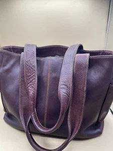 FRYE Grande Cuero Cartera Bolso de Mano Marrón Hecho en Colombia Trabajo Viaje De Colección - Imagen 1 de 21