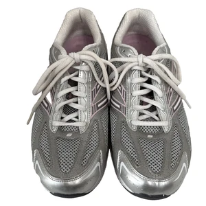 Skechers Shape-Up Women's Shoes Size 10 Grey Pink Silver Sneakers Walking Toning - Picture 1 of 11