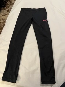 Puma Black Leggings  Size 7/8 - Picture 1 of 2