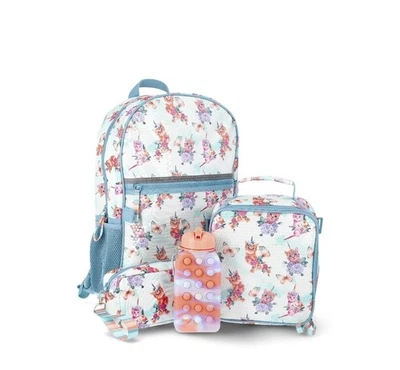 Wonder Nation Girls Sequin Caticorn Dreams 17" Laptop Backpack and Lunch Bag Set - Image 1 of 4