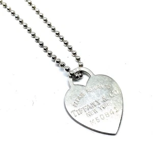 TIFFANY & CO. Return to Tiffany Collar Plata 925 Corazón Colgante Cadena... - Imagen 1 de 13